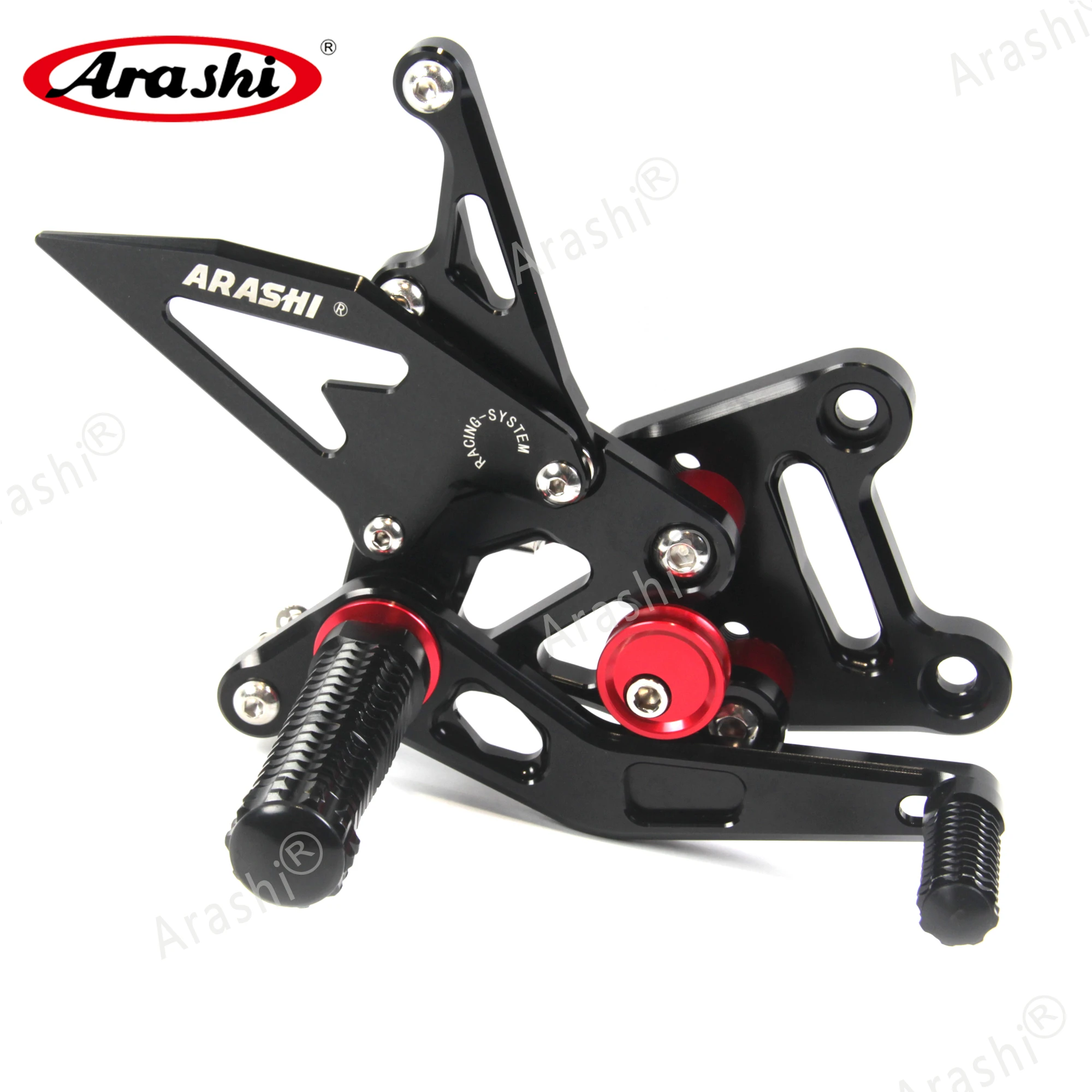 Arashi GSXR1000 / GSXR1000R / GSX-R1000X CNC Adjustable Footrests Foot Pegs Rider Rearset For SUZUKI GSXR-R 1000 2017 - 2023