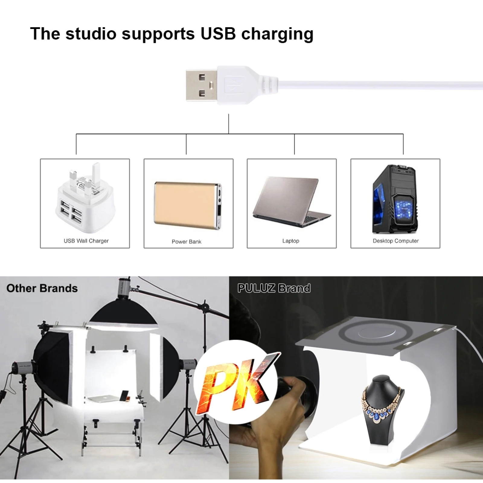 Складное портативное кольцо PULUZ, 30 см, фотоосвещение, студийная съемка, палатка, комплект, 6 цветов фона, фото, регулируемая яркость