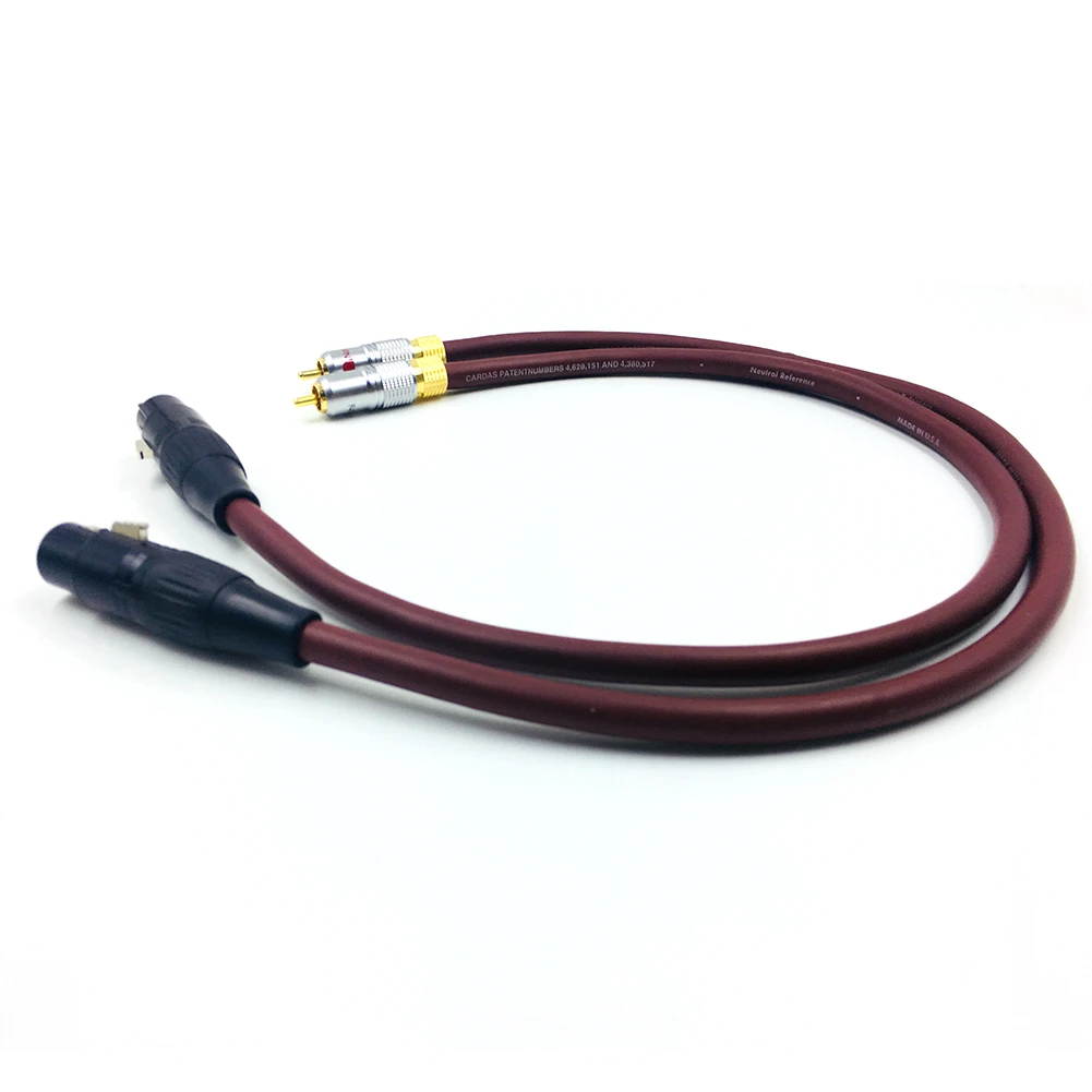 Пара HIFI XLR «папа» на двойной разъем RCA «папа» Патч-кабель аудиосигнала Алюминиевый корпус Цинковый сплав Головка Canon для микрофона