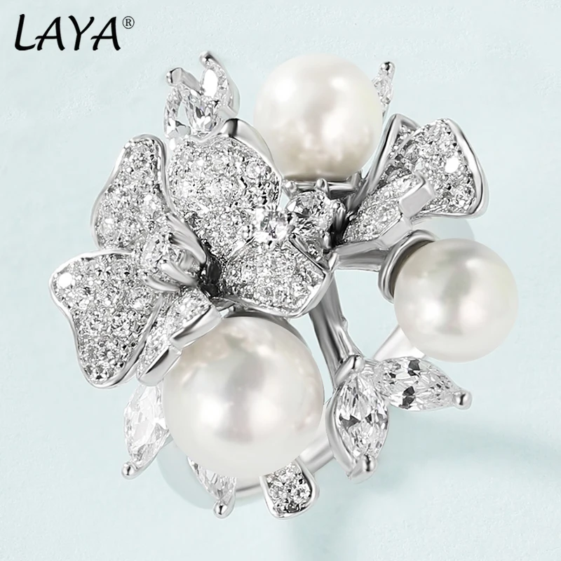 925 Sterling Silver Fashion New Style High Quality ZirconiumLily of the Valley Flower Rings Women's Wedding Party Luxury Jewelry