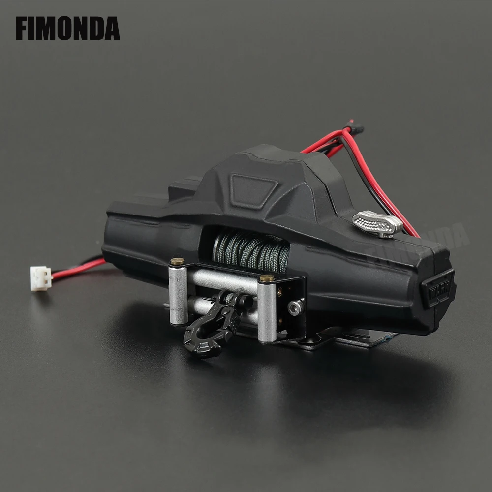 Metal Front Rear Bumper Single/Double Motor Winch for 1/10 RC Crawler Axial SCX10  TRX4 Redcat GEN8 RGT 86100 TAMIYA CC01