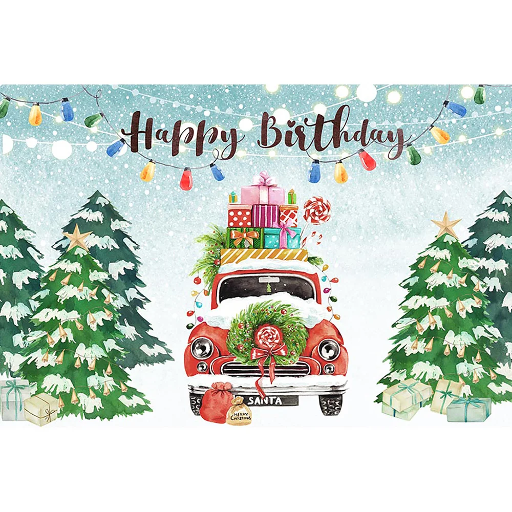 عيد ميلاد سعيد عيد الميلاد خلفية ندفة الثلج الشتاء العجائب صورة خلفية ضوء هدايا شجرة عيد الميلاد حفلة عيد ميلاد السيارة