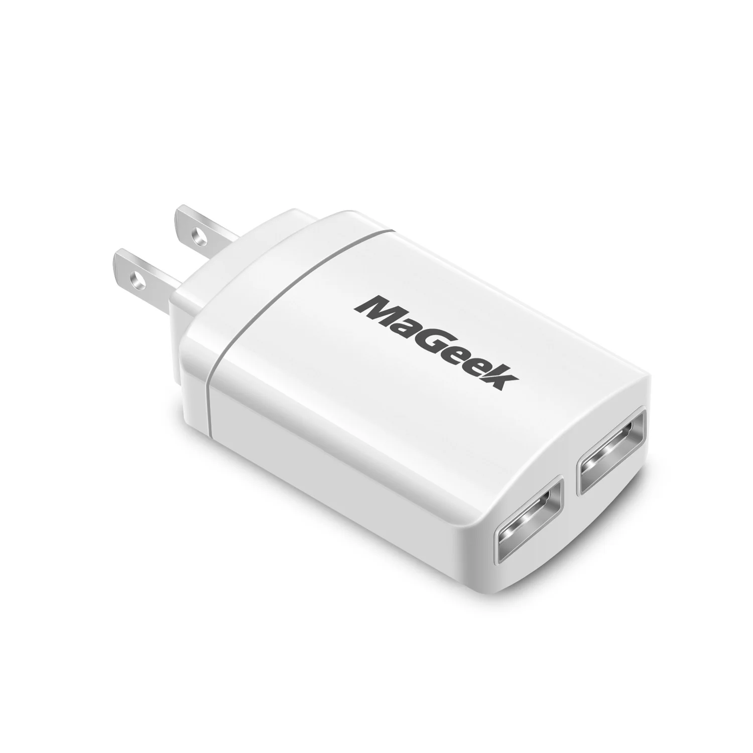 MaGeek Phone Charger, Two Ports 5V2.4A USB Charger Travel Wall Charger Power Adapter Mobile Phone Charger for iPhone & Samsung