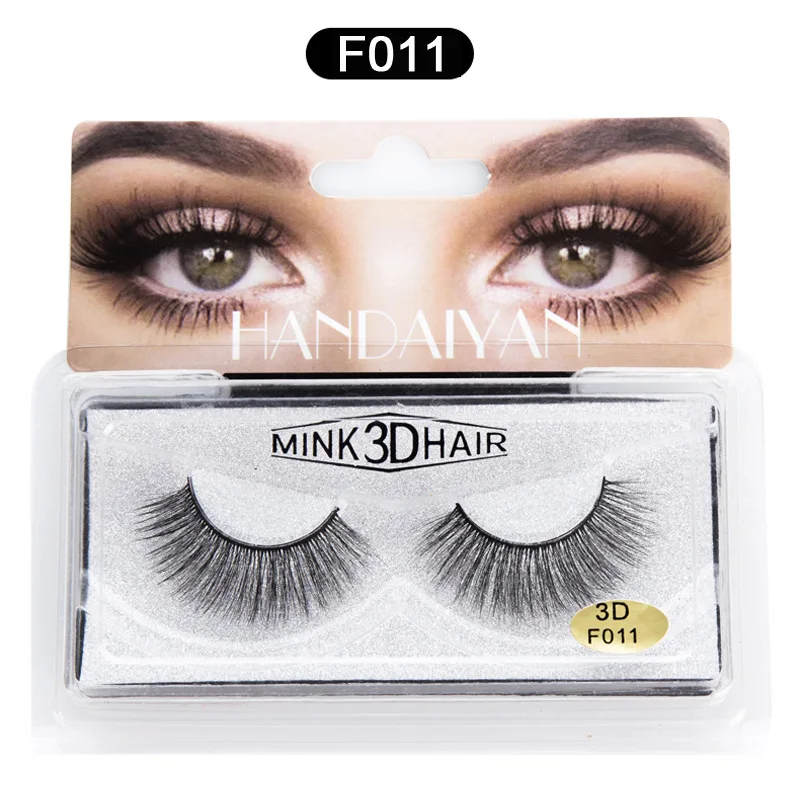 Hot Selling Handaiyan 3d False Eyelashes Curling Soft Long Three-dimensional Thick False Eyelashes Makeup Cosmetic Gift for Girl