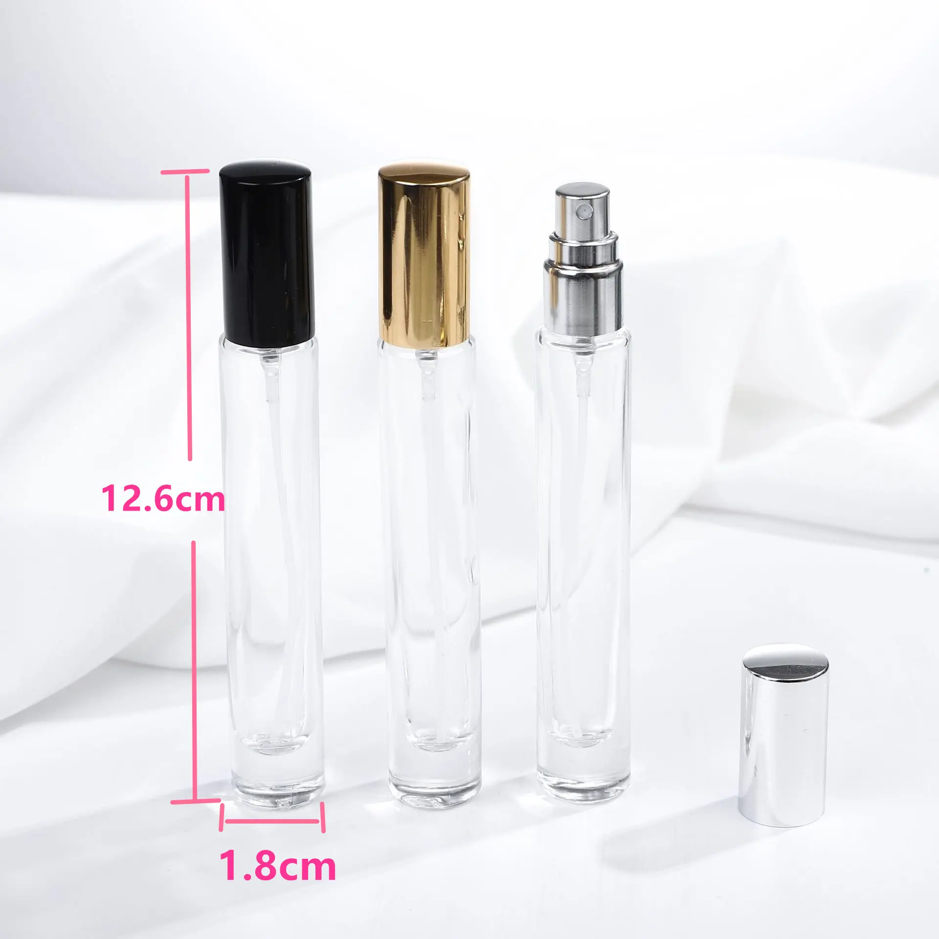 

10pcs/Lot 10ML New Empty Glass Bottle Refillable Perfume Bottle Liquid Travel Spray Bottle With Aluminum Sprayer Portable Bottle