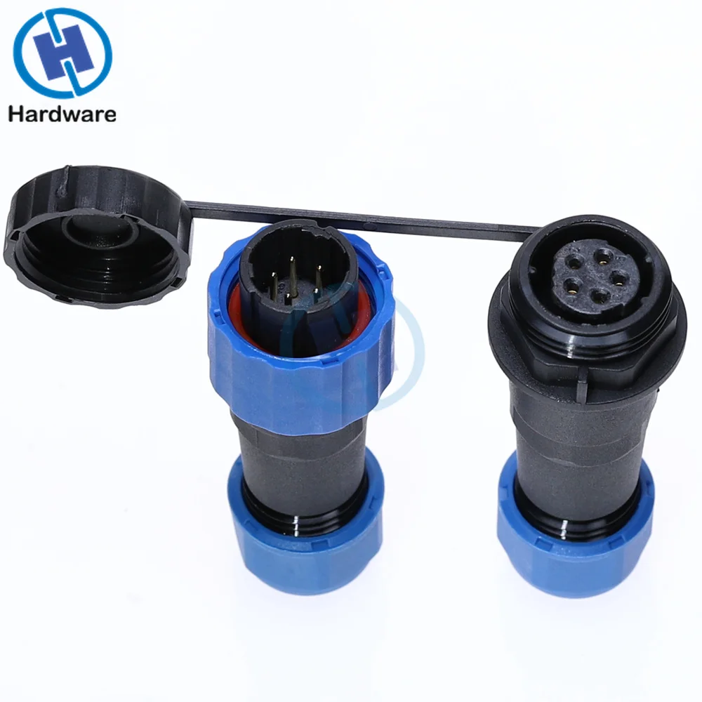 1Pair IP68 SP16 2Pin/3Pin/4Pin/5Pin/6Pin/7Pin/9Pin Waterproof Air Plug Socket Panel Mount Wire Cable Connector Aviation Plug