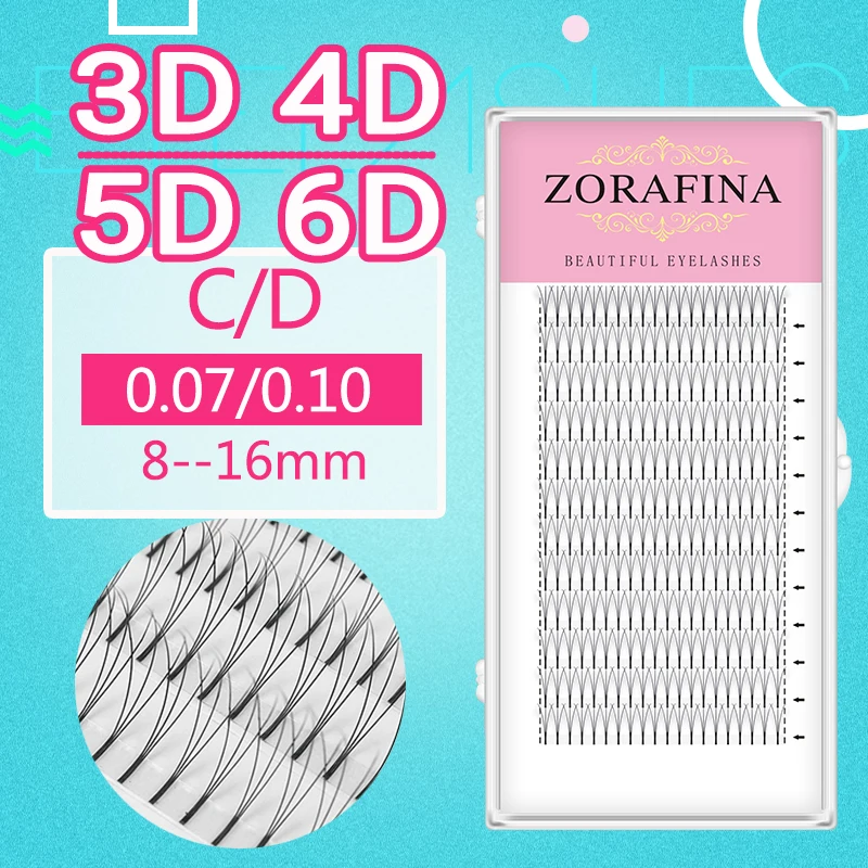 Zorafina 3D 4D 5D 6D 10D Wimpers Wimper Lash Uitbreiding Individuele Wimpers Factory Outlet Valse Eye