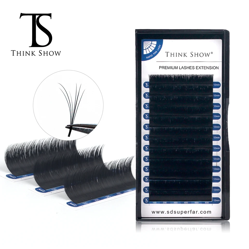 

Thinkshow 1's Fast-fanning Bloom Eyelashes Auto Flowering Eyelash Extension Easy Fan Volume Eyelashes Korea Silk False Mink Lash