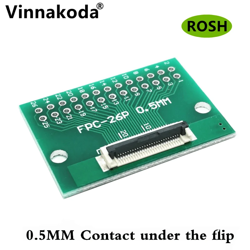 Carte adaptateur FDavid/FPC, connecteur flip-top 0.5MM-26P à 2.54MM soudé 0.5MM-26P, 2 pièces