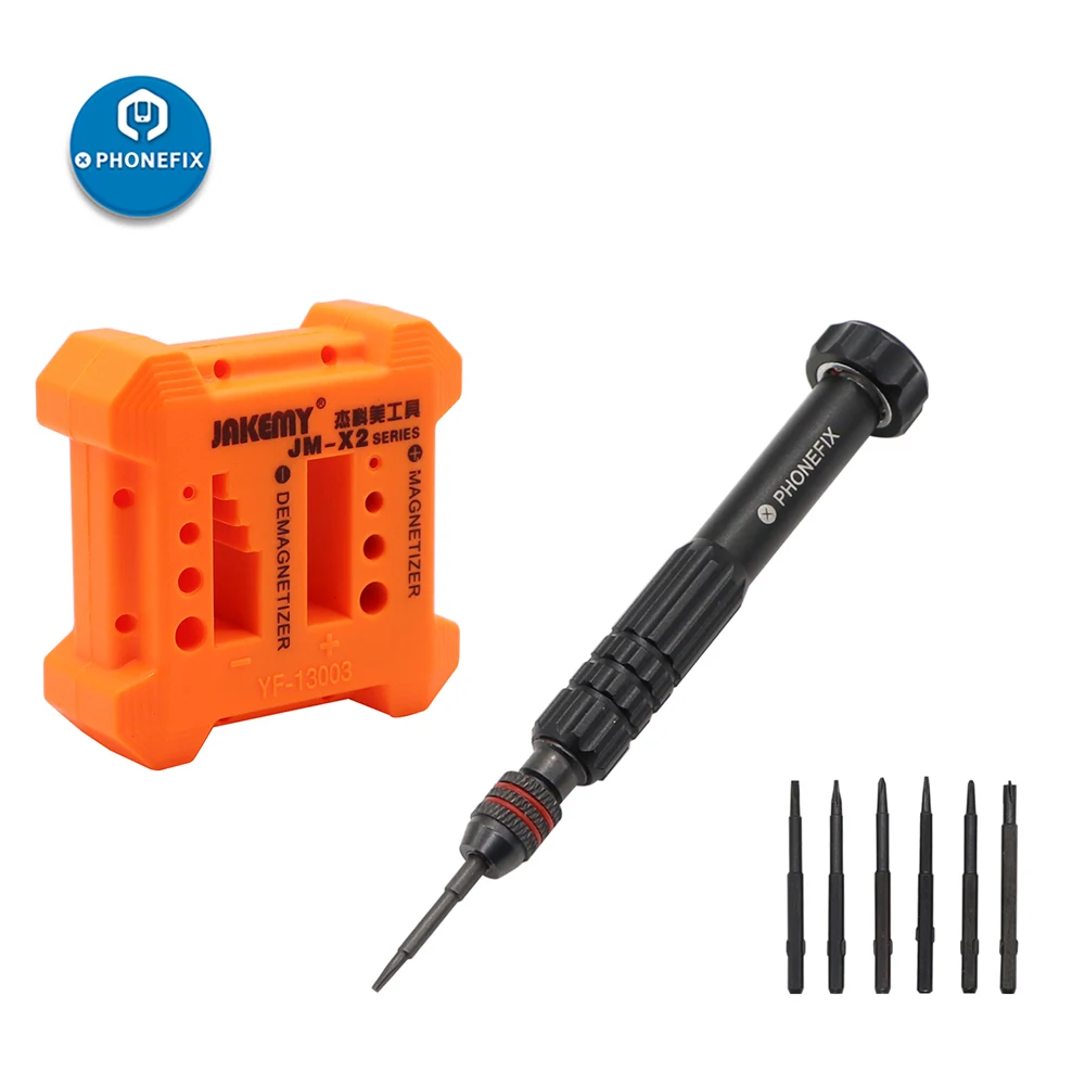 6 in 1 Mini Screwdriver Set Opening Hand Tool for iPhone 6 6S 7 8 X XS 11Pro MAX Magnetic Degaussing Magnetizer Demagnetizer