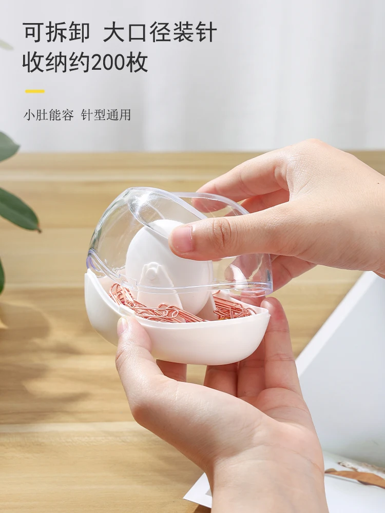 Boîte de Trombones Magnétiques à Roues Roulantes, Distributeur de Trombones, Accessoires de Bureau