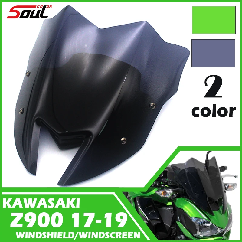 

Motorcycle Sports Visor Windscreen Windshield Fits For Kawasaki Z900 2017 2018 2019 Double Bubble