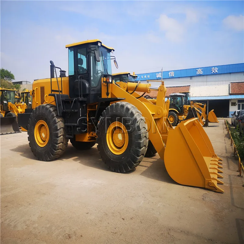 SYNBON 74KW Power Excavation Loading Wheeled Excavator Bucket Backhoe Loader