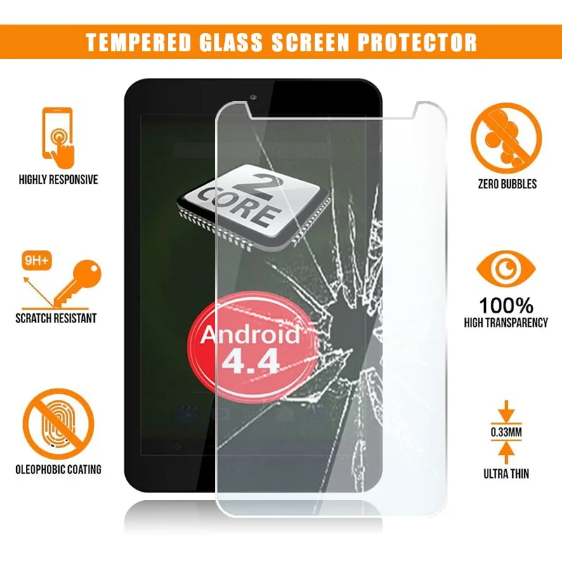 

Screen Protector for Allview Viva C7 Tablet Tempered Glass 9H Scratch Resistant Anti-fingerprint HD Clear Film Guard Cover