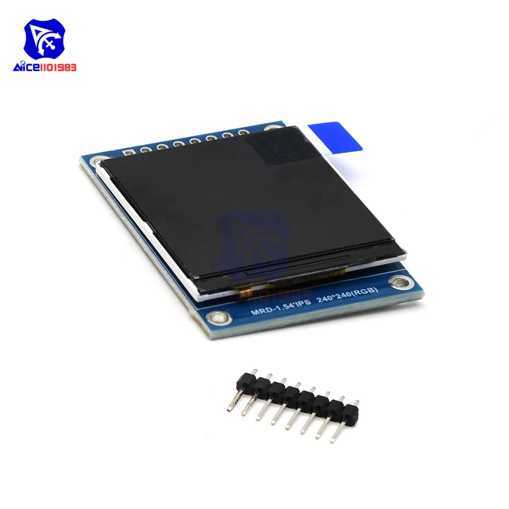 diymore 1.54 inch IPS LCD Display Screen Module 240x240 LCD Board ST7789 Driver 8 Pin IIC SPI Interface for Arduino 3.3V