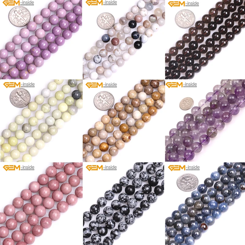 Natural New Assorted Mixed Round Loose Beads for Jewelry Making 15\