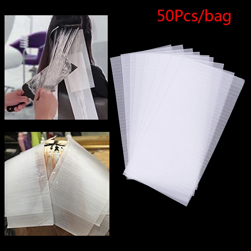 50PCS Highlight paper hair dyeing tool Hair Coloring Meche Sheets Reusable Hair Color Foil Alternative Hair Dye Paper Hair Salon