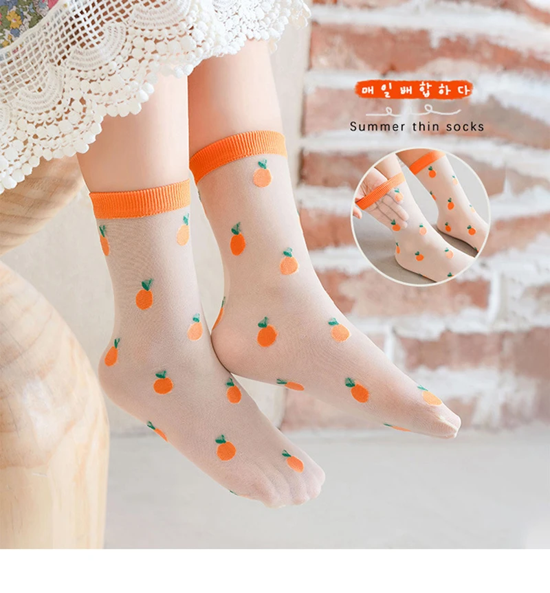 Baby Summer Mesh Yarn Infant Short Socks Cute Cartoon Toddler Kids Floor Baby Boy Girl Socks Ultra-thin Fashion Children's Socks