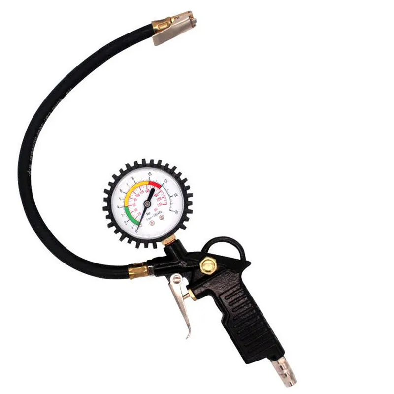 Auto Car Bike Tyre Air Pressure Gauge Pneumatic Tire Air Pressure Inflator Gauge Compressor Pressure Gauge 0-220psi