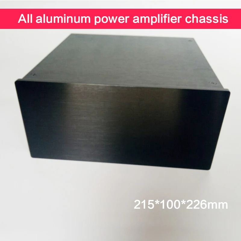 DIY All Aluminum Power Amplifier Chassis 2110 Audio Speaker Case Power Supply Shell Amplifier Box Blank Version 215*100*226mm