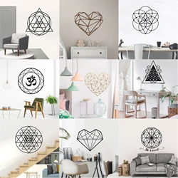 Nordic Style Geometry Heart Vinyl Wall Sticker For Bedroom Decor Decals Nursery Room Decoration Stickers Mural Wall Decals