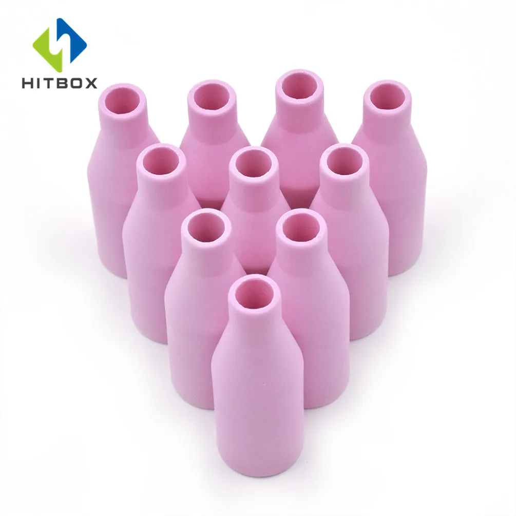 HITBOX Mig Set di ugelli 16 pezzi AK15 per saldatura Torch Cap Tip Contact 0.8mm MB15 accessori in ceramica