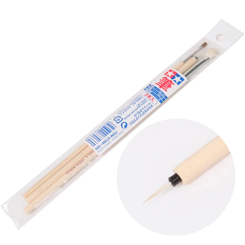 Tamiya 87066 Modeling Paint Brush Basic (3pcs) Set Craft Tool