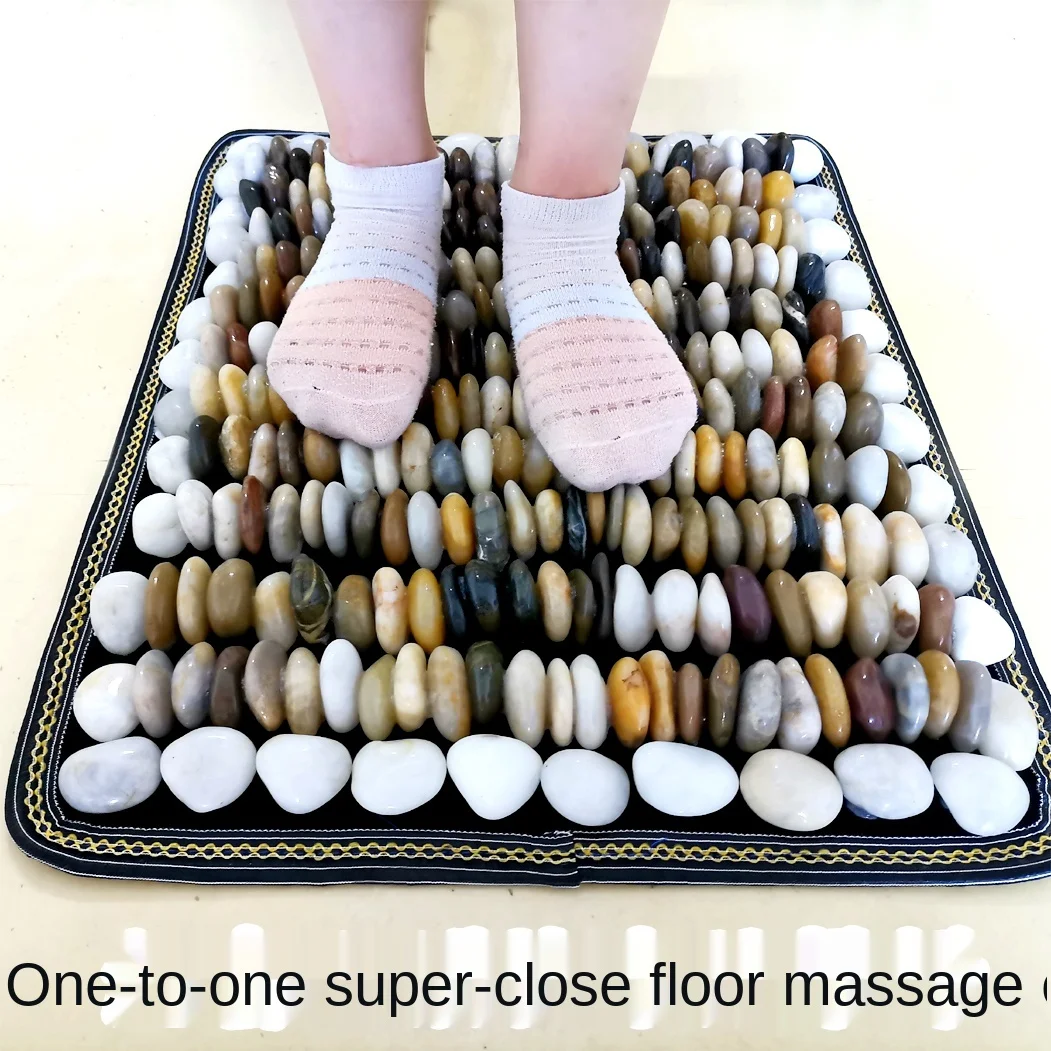 

Lipu Super Dense Natural Rain Flower Cobblestone Foot Massage Cushions Foot Trail Park Anti-Slip Bath Mat Cobblestone Road