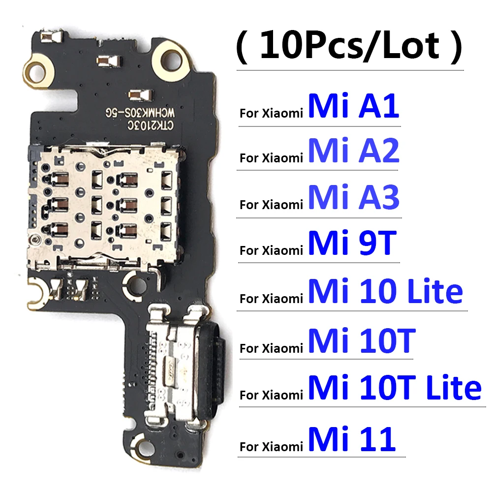 

10 шт. новый для Xiaomi Mi 6 11 Pro 10T 10 9 8 Se A1 A2 Lite A3 Note 3, док-разъем Micro USB, порт для зарядки, гибкий кабель