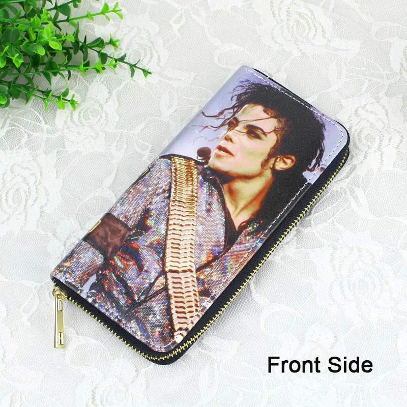 Wallet Zipper Coin Purse Lady Handbags Micheal Jacksonn Pattern Moneybag Women Long Wallets Fashion Cards Bags Pocket Notecase