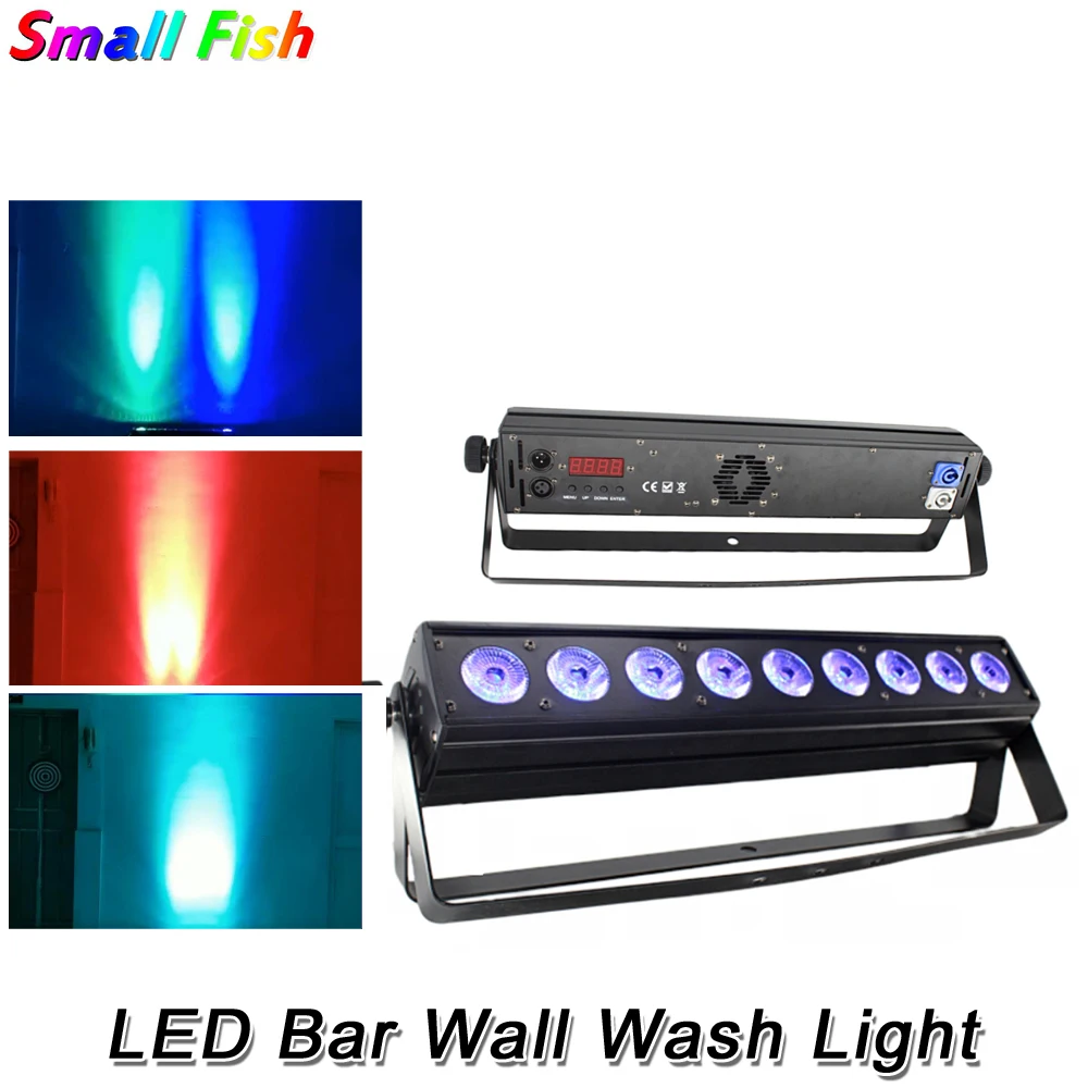 

9x10W LED Bar Wall Wash Light RGBW 4IN1 DMX512 Washer /Flood Lamp DJ/Bar/Party/Show/Stage Light Point Control Dj Lighting