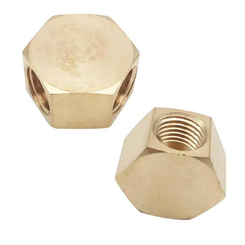 Gas Water Heater Accessories High Quality Brass Hexagon Tee Pipe Connector 1/4 ‘’x1/4''x1/4''Female Pipe