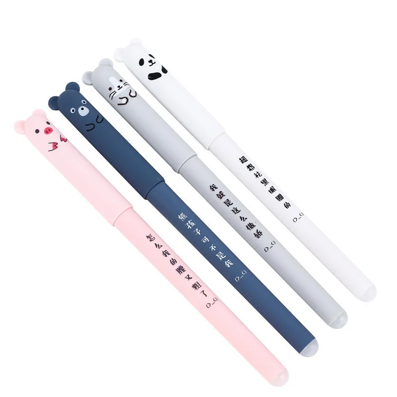 Kawaii Bear Erasable Gel Pens - 4 Pack image