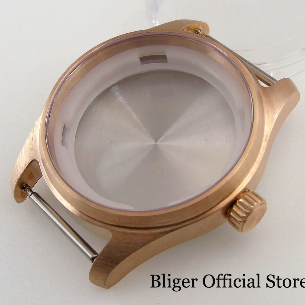 Diving Metal / Cusn8 Real Bronzed Automatic Watch Case 200 Waterproof fit NH35A NH36A Flat Sapphire Crystal