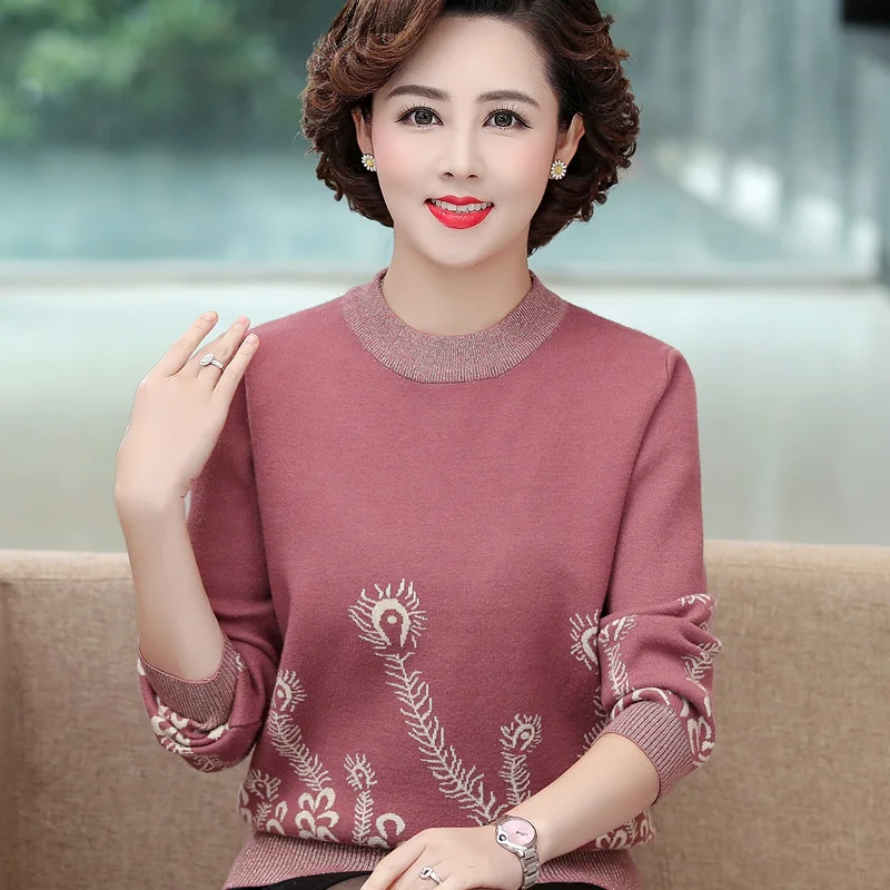 3XL 4XL  Women's Turtleneck Sweater Printing Casual Ladies Pullover Sweater Female 2020 Warm Knitted Jumper Tops