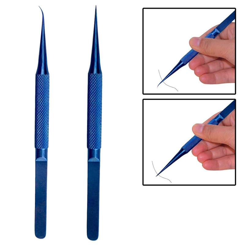 Titanium Alloy Tweezers Precision Fly Line Fingerprint Tweezers Straight Curved for Mobile Phone mainboard Repair Tools