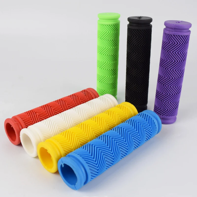 1pair Rubber Bicycle Handlebar Grips MTB Mountain Road Bike Grips BMX Fixie Bike Soft Grips Shockproof Bike Parts Accessories