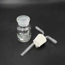 Labor Drechsel gas wasch flasche gerät, Kapazität 60ml, Multifunktionale gas zylinder, doppel-loch 6 # gummi stecker katheter