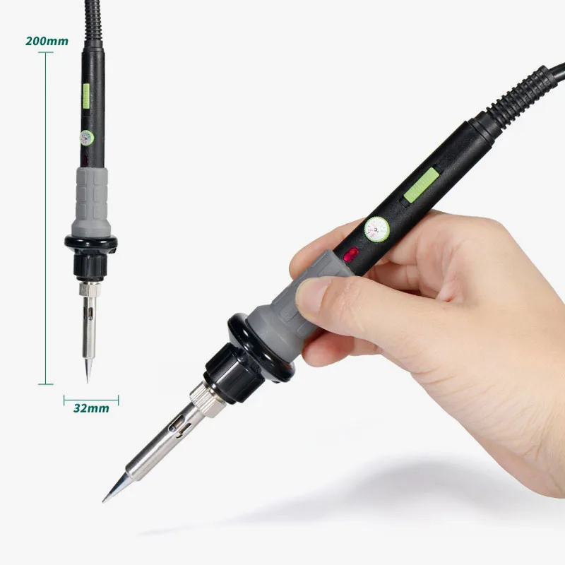 220V 60W YIHUA 947-V Electric Soldering Iron with LED Lamps Temperature Adjustable Working Light Soldering Iron