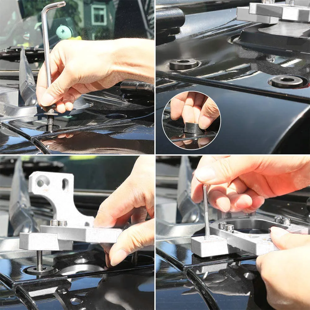 ل جيب رانجلر JL القيادة مصباح ليد بار جبل قوس حامل لسيارة أضواء العمل مصباح الضباب Led مساعد DRL قطع غيار السيارات #6