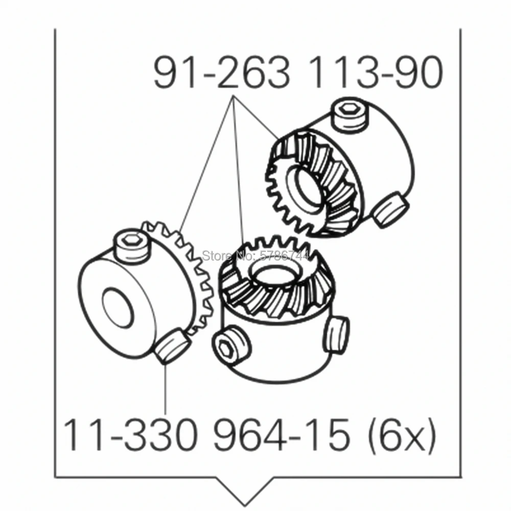 Gear #91-263113-90 for PFAFF shoe machine 471,491,474,591,571,574,MA591,MA571,MA574,ZOJE ZJ9610,ZJ9620,BSM9610,BSM9620 etc