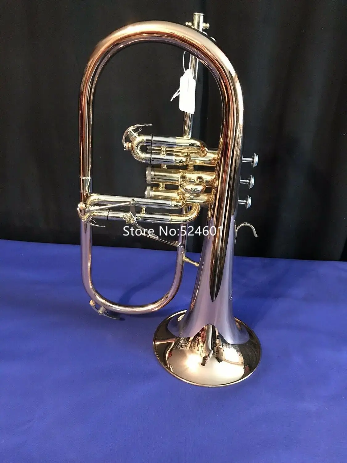 New Arrival Bb Flugelhorn  Red Brass Bell High Quality Musical Instruments Professional with Case Mouthpiece Free Shipping