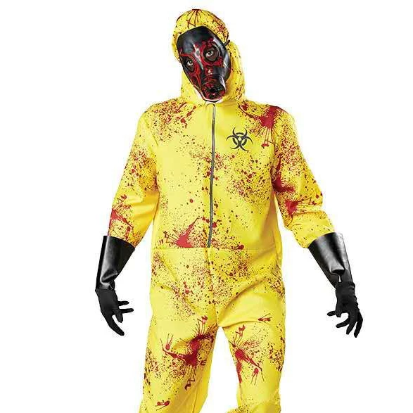 Halloween Radiation Protective Outfits Zombie Cosplay Costumes for Adult Carnival Party Masquerade Suit Full Sleeve Jumpsuit