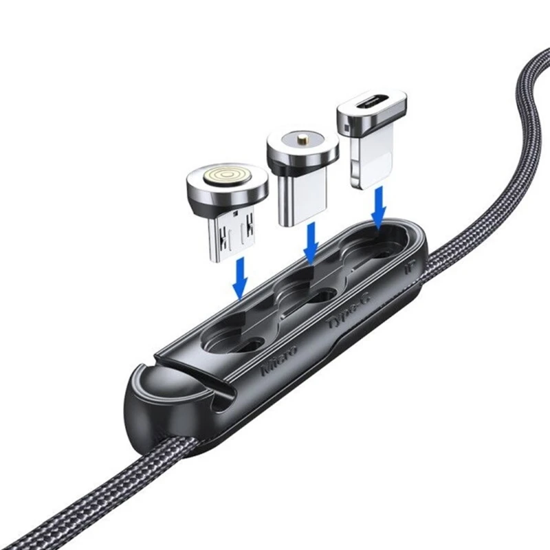 2022ใหม่สายปลั๊กแขนป้องกันสำหรับ Micro USB ประเภท C แบบพกพากล่องแม่เหล็กอะแดปเตอร์ซิลิโคน