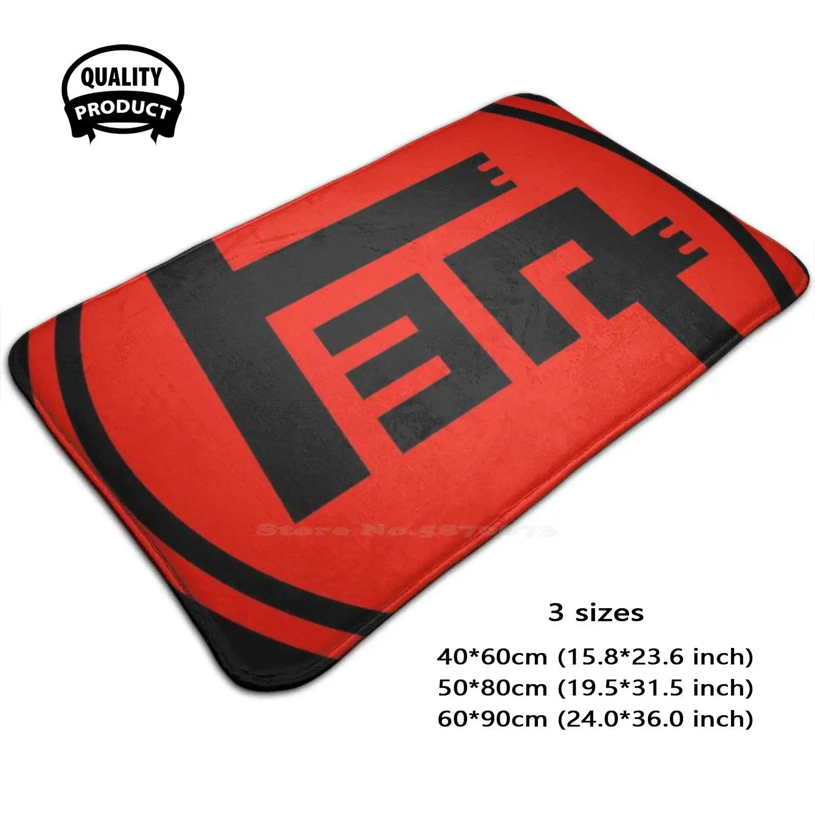 Japanese Badge Soft Cushion Home Carpet Door Mat Car Rug Corolla Car Manufacturer Japanese Logo Red Black