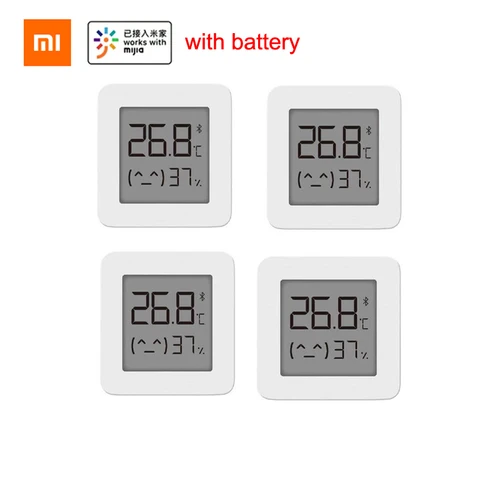 샤오미 스마트 LCD 화면 디지털 온도계 2, Mijia 블루투스 온도 습도 센서, 수분 측정기, Mijia 앱 