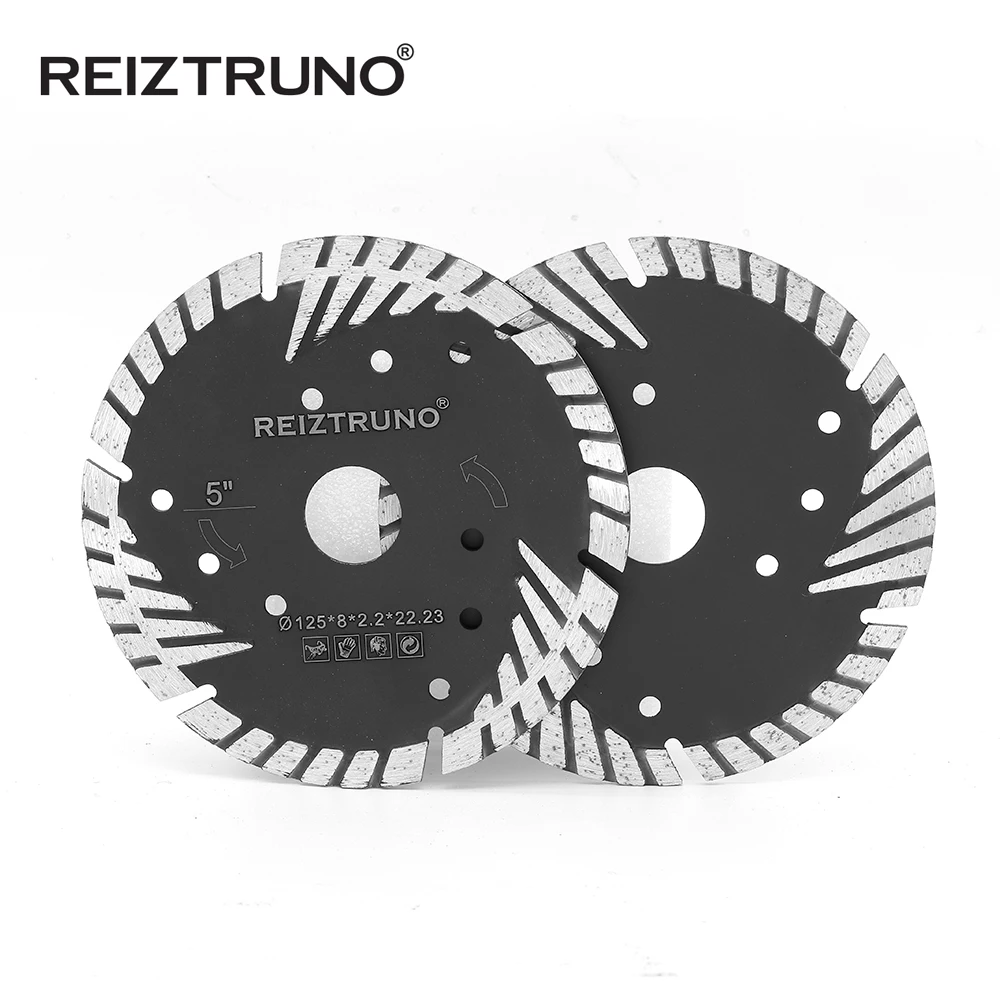 Denti di protezione inclinati con lama Turbo diamantata da 4 "/4.5"/5 "/6"/7 "per utensile da taglio in granito Premium per calcestruzzo di pietra uso asciutto o umido