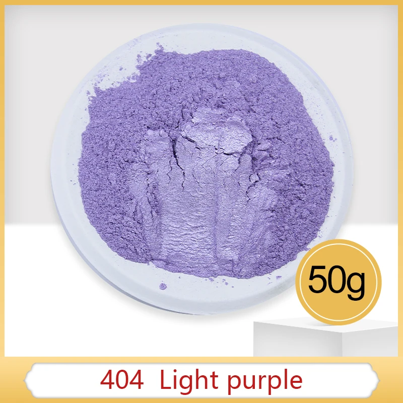 Light Purple Mineral Mica Powder 50g Type 404 Pigment for Dye Colorant Soap Automotive Art Crafts DI