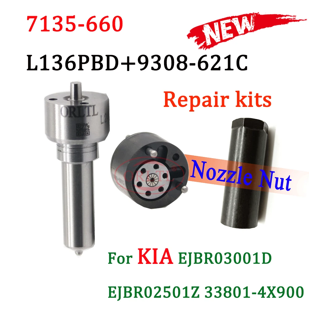 33801-4X900 33800-4X900 Common Rail Inyector Repair Kit 7135-660 Nozzle L136PBD Valve 621C for Injector EJBR03001D EJBR02501Z