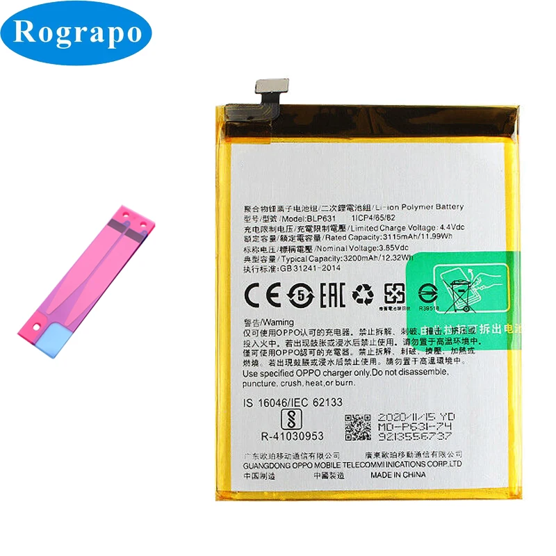 BLP631 BLP681 BLP683 BLP689 BLP701 BLP717 BLP755 Phone Battery For Oppo A77 A73 A57 R11 Reno 2 3 Z R17 F9 Pro RX17 Neo R15X K1